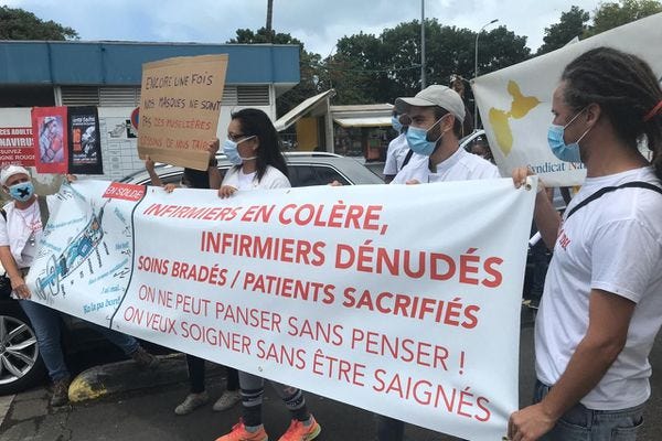 Colère des infirmiers en Guadeloupe © L. Broulhet