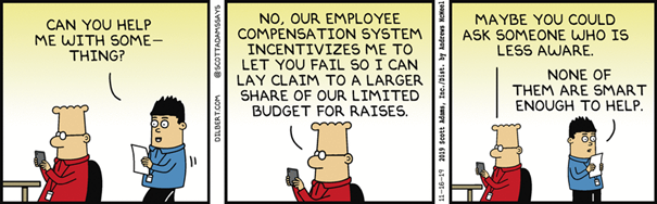 Dilbert. Rewarding A while hoping for B