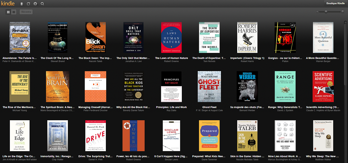 Bibliothèque de livres sur Kindle Online